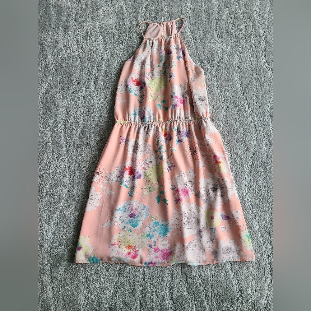 Bettina Liano pink floral size 8 dress